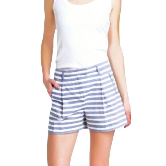 ATM Blue White Stripes Women's Short Size 0
